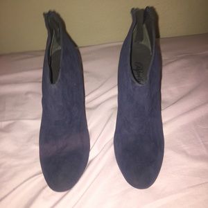navy blue ankle boot heels